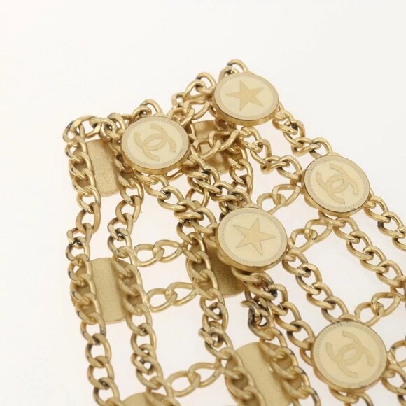 CHANEL Chain Belt metal Gold CC Auth 159438SAM main image 10